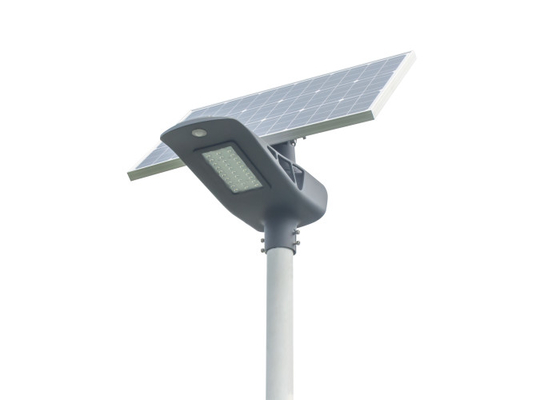 अलग निविड़ अंधकार सफेद सौर संचालित एलईडी स्ट्रीट लाइट 30W OEM सेवा