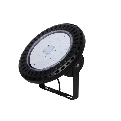 वाणिज्यिक Ip65 200w Ufo एलईडी उच्च बे लाइट कूल व्हाइट एल्यूमीनियम आवास