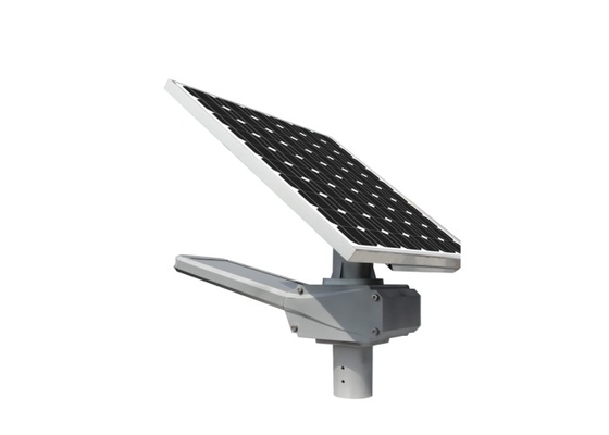 40W एकीकृत सौर ऊर्जा संचालित एलईडी स्ट्रीट लाइट 140lm / w IP65 इन्फ्रारेड सेंसर 12 वी बैटरी