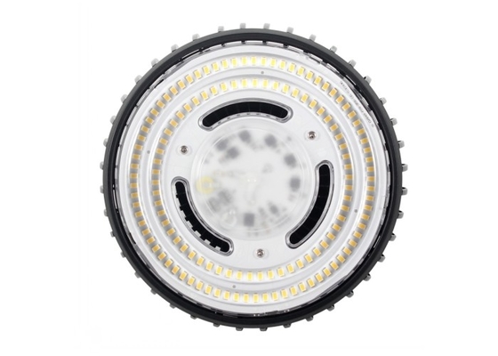 DOB 2700-6500K UFO LED हाई बे लाइट 70CRI 100W 100lm / w एल्युमिनियम हाउसिंग