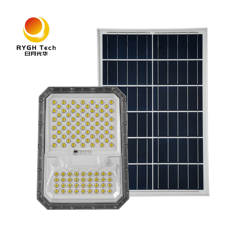 उद्यान पथ और पार्किंग स्थल के लिए उच्च मस्तूल 100W/200W/300W एलईडी सौर बाढ़ प्रकाश