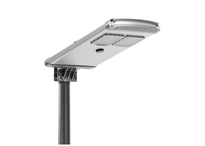 एक सौर एलईडी स्ट्रीट लाइट एल्यूमीनियम आवास IP65 30W 170lm / w में सभी ऊर्जा की बचत
